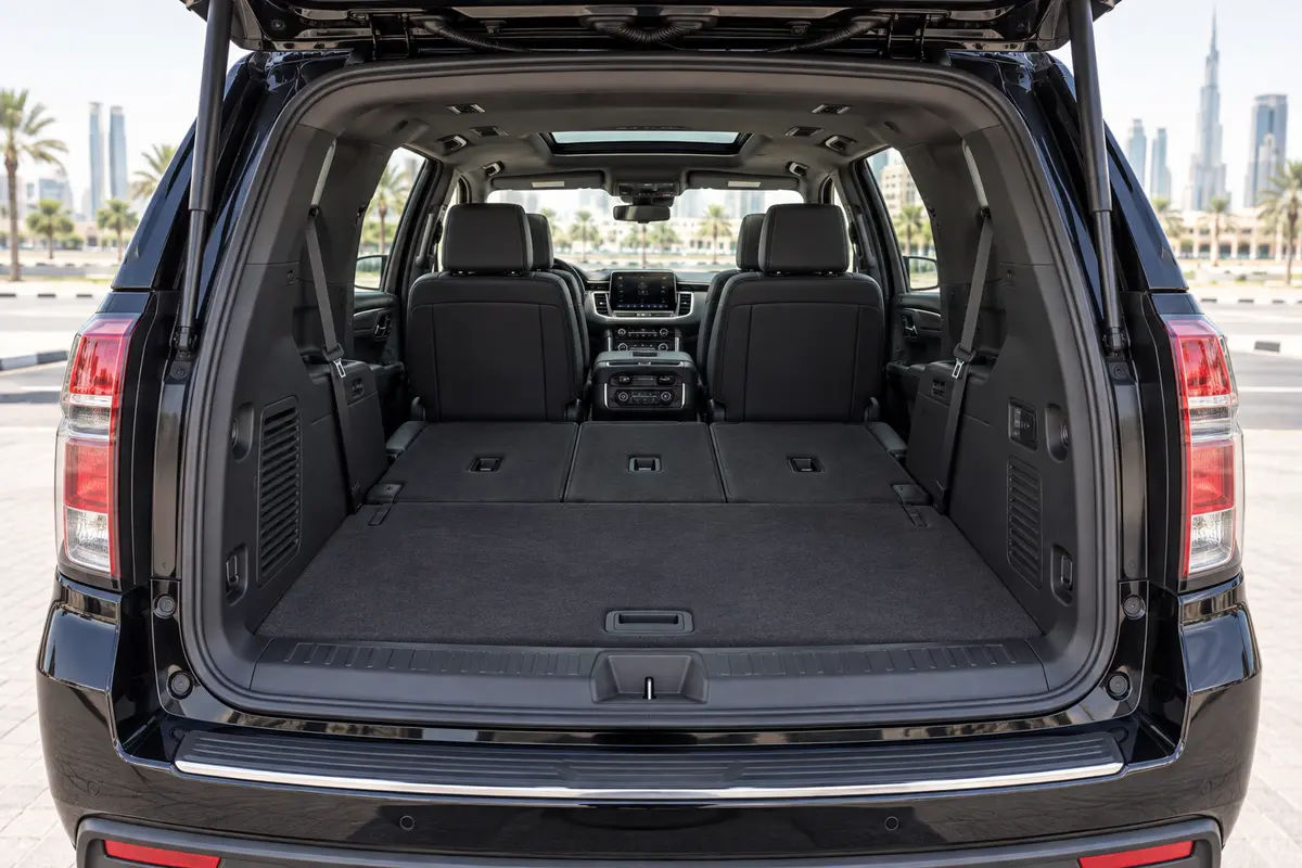 Chevrolet Tahoe 2023 luggage and cargo space for rental in Jordan