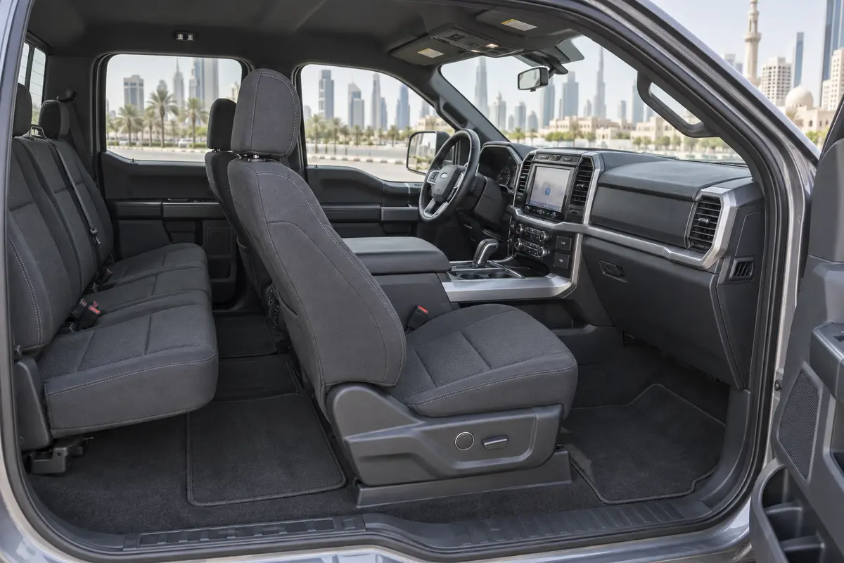 Ford F-150 2022 interior and passenger seating for rental in Jordan