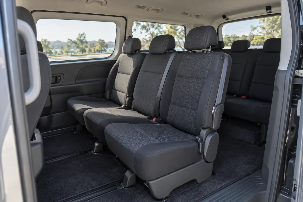 Hyundai H1 2022 interior and passenger seating for rental in Jordan
