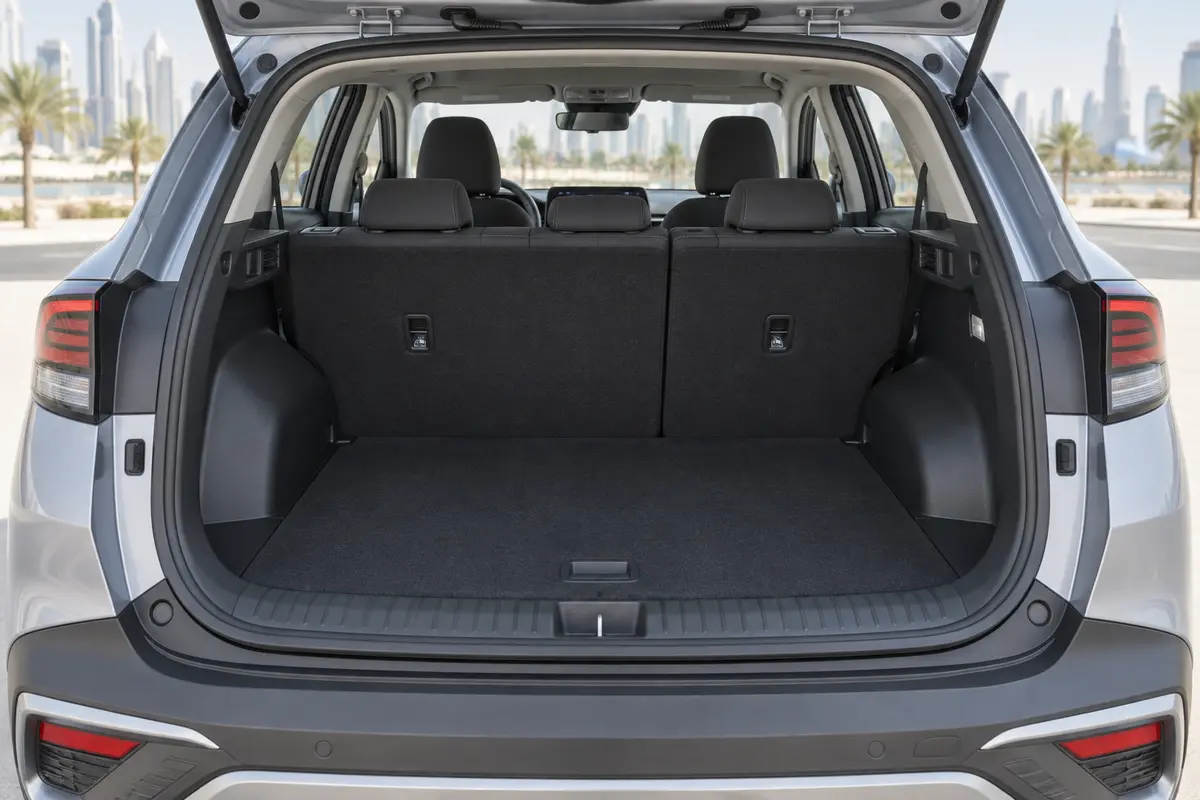 Kia Sportage Hybrid 2022 luggage and cargo space for rental in Jordan