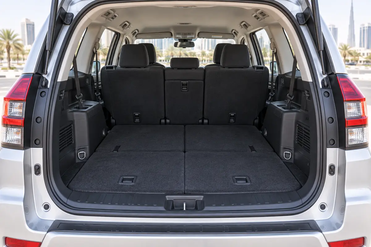Mitsubishi Pajero 2022 luggage and cargo space for rental in Jordan