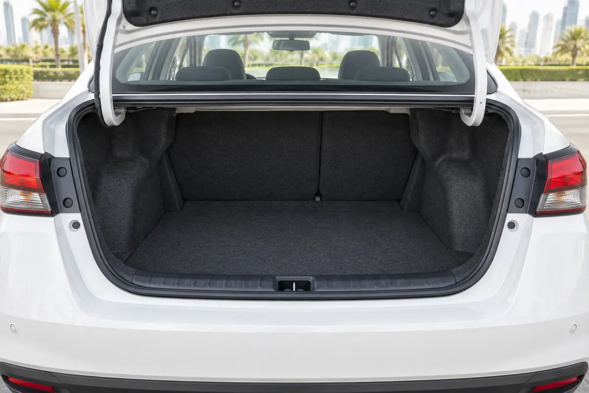 Nissan Sunny 2022 luggage and cargo space for rental in Jordan