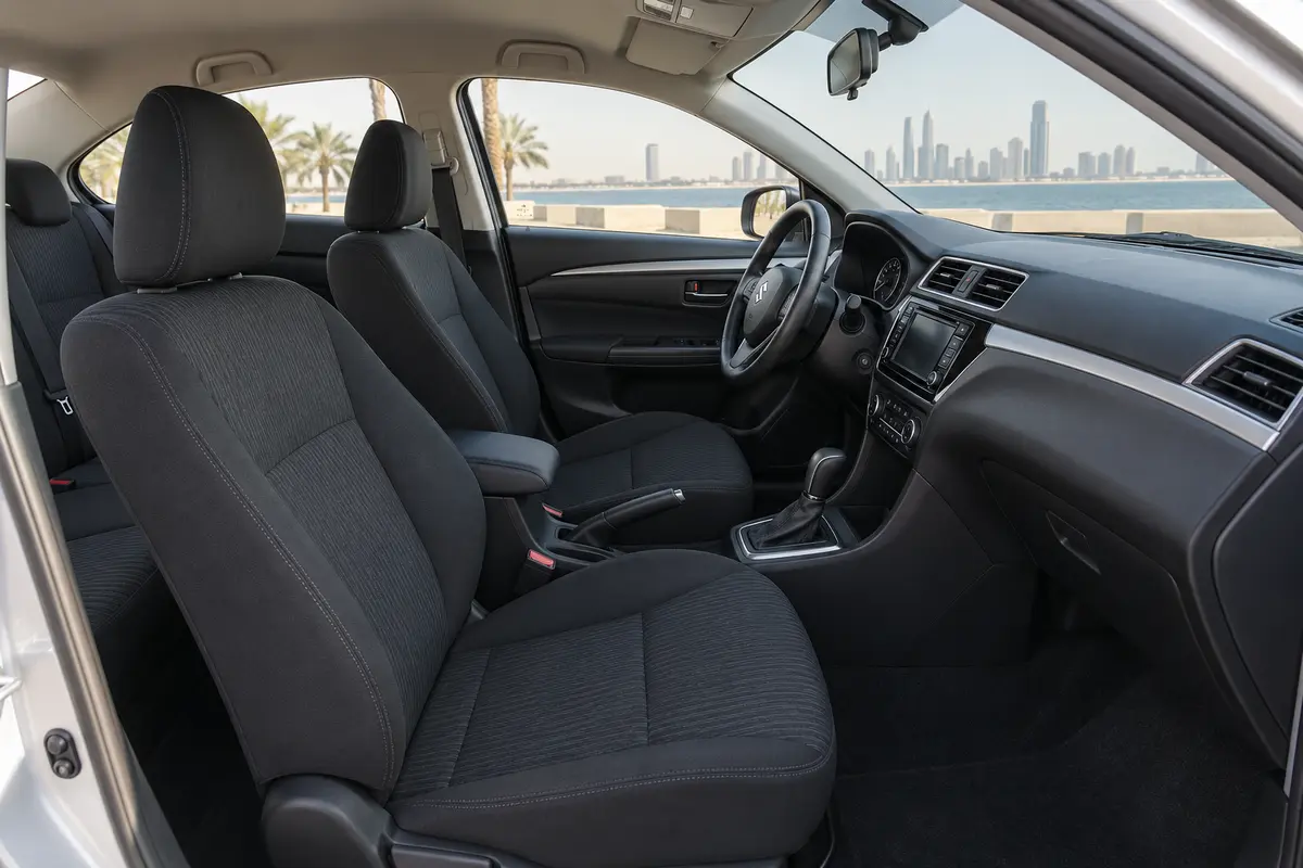 Suzuki Ciaz 2022 interior and passenger seating for rental in Jordan